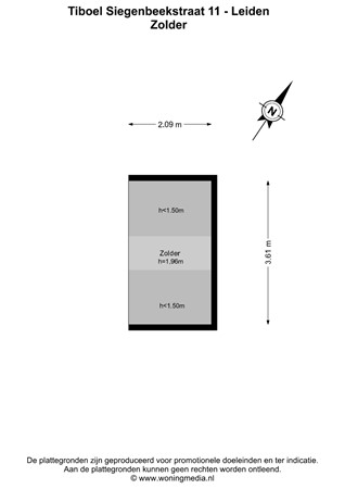 Floorplan - Tiboel Siegenbeekstraat 11, 2313 HA Leiden